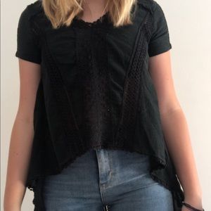 Haute society black lace top